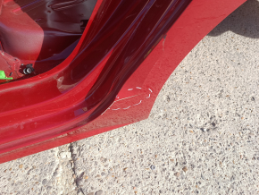 Quarter wing rear left VW Jetta 11-18 USA on body, red, dents