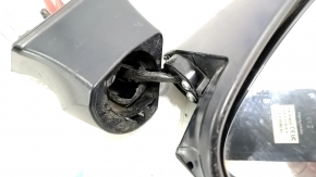 Side mirror right Toyota Venza 21-12 pins, turn signal, heated, BSM, backlight, black, broken mount, no cover, for spare parts