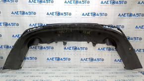 Toyota Venza 21 rear bumper lip - structure, broken fasteners, scratches