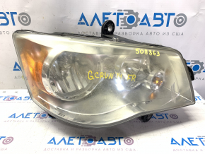 Headlight front right bare Dodge Grand Caravan 11-20 chrome, for polishing