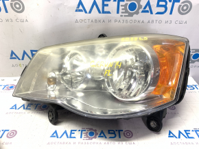 Headlight front left bare Dodge Grand Caravan 11-20 chrome, for polishing
