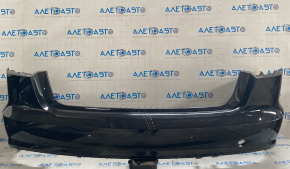 Bare rear bumper Audi A6 C7 16-18 rest s-line for parking sensors, black, tear of fastening, scratches