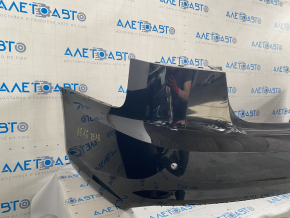 Bare rear bumper Audi A6 C7 16-18 rest s-line for parking sensors, black, tear of fastening, scratches