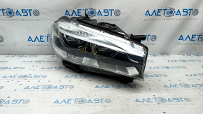 Headlight front right complete BMW X5 F15 14-18 LED adaptive, with fasteners, sand