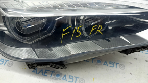 Headlight front right complete BMW X5 F15 14-18 LED adaptive, with fasteners, sand