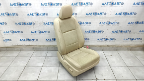 Passenger seat Lexus ES300h ES350 13-18 with airbag, electric, beige leather, heating, ventilation, worn, scratches on the back