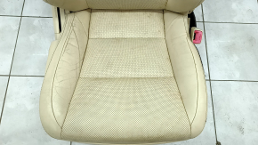 Passenger seat Lexus ES300h ES350 13-18 with airbag, electric, beige leather, heating, ventilation, worn, scratches on the back