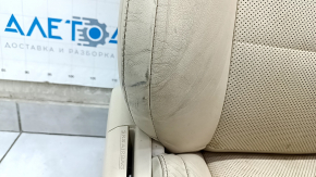 Passenger seat Lexus ES300h ES350 13-18 with airbag, electric, beige leather, heating, ventilation, worn, scratches on the back