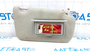 Right visor Nissan Sentra 13-17 gray, without hook, for dry cleaning