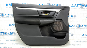 Door trim card front left Honda CRV 17-22 black, cloth, gray molding, for dry cleaning, scratches