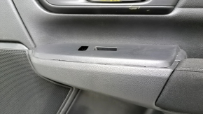 Door trim card front right Honda CRV 17-22 black, cloth, gray molding, scratches