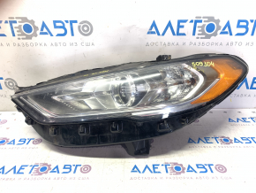 Headlight front left bare Ford Fusion mk5 17-20 halogen, without DRL, sand, for polishing, chip breakage, paint