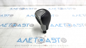 Gear knob Jeep Cherokee KL 14 - rubber, gray overlay, worn, scratches