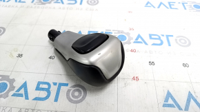 Gear knob Jeep Cherokee KL 14 - rubber, gray overlay, worn, scratches