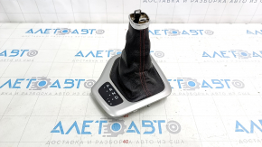 Jeep Cherokee KL 14 shifter pad - red stitching, TRH, minor scratches