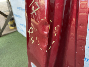 Front right quarter Kia Sorento 16-20 red, with central pillar, bumps, dents