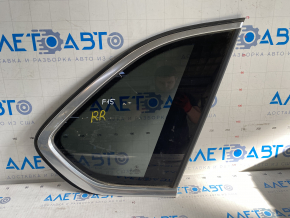 Window blind glass rear right BMW X5 F15 14-18 tinted, chrome, broken mount