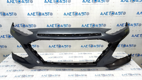Front bumper bare upper part Hyundai Kona 18-21 1.6, 2.0 graphite YG7, scratches, bumps, broken fasteners