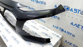 Front bumper bare upper part Hyundai Kona 18-21 1.6, 2.0 graphite YG7, scratches, bumps, broken fasteners
