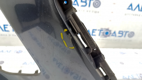 Front bumper bare upper part Hyundai Kona 18-21 1.6, 2.0 graphite YG7, scratches, bumps, broken fasteners