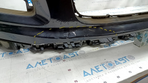 Bare front bumper Audi Q7 4L 10-15 for parking sensors, black, pressed, broken fastener