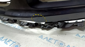 Bare front bumper Audi Q7 4L 10-15 for parking sensors, black, pressed, broken fastener