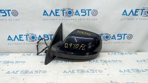 Left side mirror Audi Q7 4L 10-15 15 pins, auto-folding, auto-dimming, turn signal, heating, black scale on mirror element