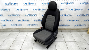 Driver's seat Hyundai Kona 18-23 without AIRBAG, without heating, mechanical, cloth, black with gray, for dry cleaning, burnt