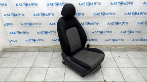 Passenger seat Hyundai Kona 18-23 without AIRBAG, without heating, mechanical, cloth, black with gray, for dry cleaning