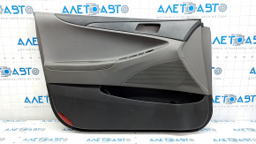 Door trim card front left Hyundai Sonata 11-14 dark gray, scratches