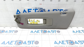Left visor BMW X5 F15 14-18 gray GRAU, without hook, broken fastening, dented