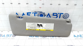Left visor BMW X5 F15 14-18 gray GRAU, without hook, broken fastening, dented