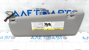 Right visor BMW X5 F15 14-18 gray GRAU, without hook