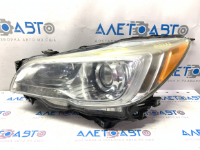 Headlight front left Subaru Legacy 15-17 bare, pre-rest, halogen, chrome reflector, sand, for polishing