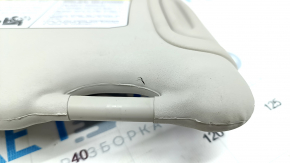 Left visor Nissan Versa Note 13-19 gray, with mirror, without hook, cracks