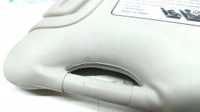 Right visor Nissan Versa Note 13-19 gray, with mirror, without hook, cracks