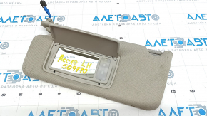 Left sun visor for Honda Accord 18-22, Platinum Gray, without hook, dry-cleanable