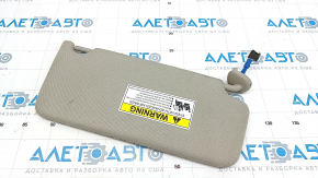 Left sun visor for Honda Accord 18-22, Platinum Gray, without hook, dry-cleanable