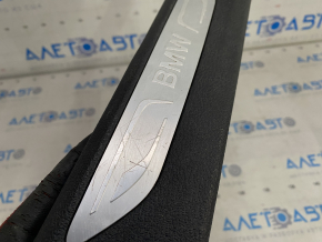 Door sill trim rear left BMW X5 F15 14-18 black under 3 rows with chrome insert, scratches