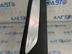 Door sill trim rear right BMW X5 F15 14-18 black under 3 rows with chrome insert, scratches