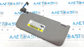 Right visor for Honda Accord 18-22, Wisteria Light Gray, without hook, with backlight, dry-cleanable
