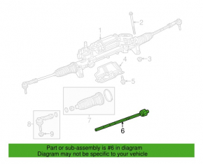 Steering rod right Chrysler 200 15-17