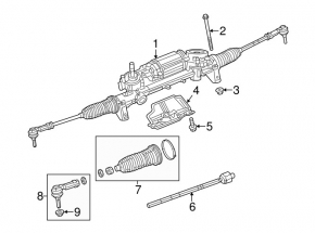 Steering rod right Chrysler 200 15-17