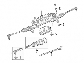 Tie Rod End Right Chrysler 200 15-17