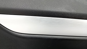 Door trim card rear left VW CC 08-17 black with black insert leather, armrest leather, gray molding, scratch