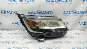 Front right headlight complete Ford Explorer 16-19 rest, halogen + LED, light, for polishing
