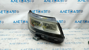 Front right headlight complete Ford Explorer 16-19 rest, halogen + LED, light, for polishing