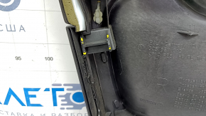Door trim card front right VW CC 08-17 black with black insert leather, armrest leather, gray molding, broken fasteners