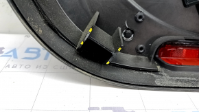 Door trim card front right VW CC 08-17 black with black insert leather, armrest leather, gray molding, broken fasteners