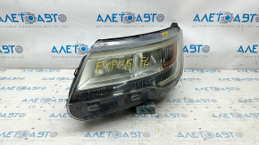 Front left headlight complete Ford Explorer 16-19 halogen + LED, light, for polishing